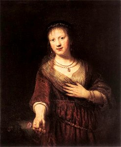 Rembrandt - Portrait of Saskia with a Flower - WGA19163