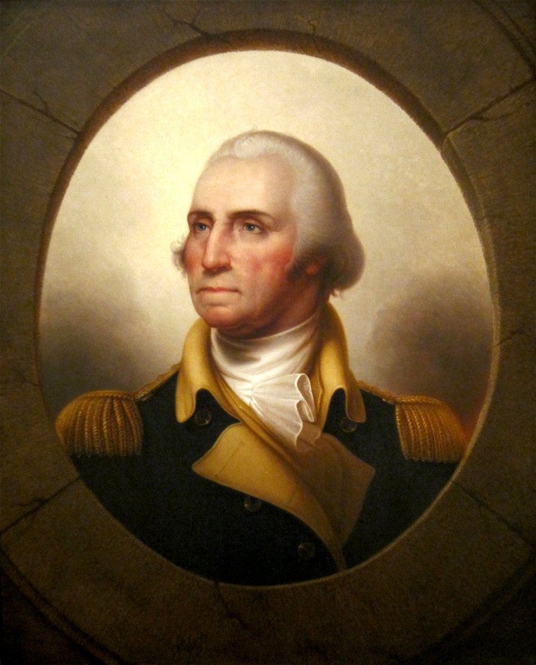 Rembrandt Peale - 'Porthole' portrait og George Washington, 1825-1860, Cincinnati Art Museum