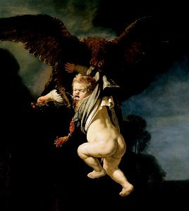 Rembrandt - The Abduction of Ganymede - Google Art Project - cropped. Free illustration for personal and commercial use.