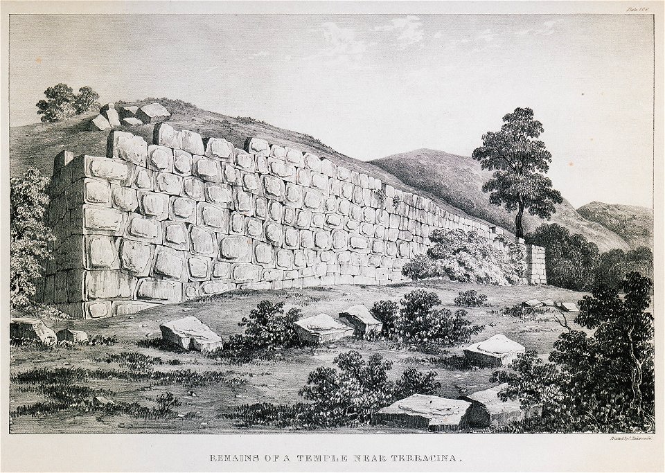 Remains of a Temple near Terracina - Dodwell Edward - 1834