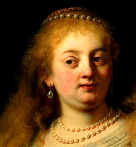 Rembrandt - Judith at the Banquet of Holofernes (previously known as Artemisia) - Detail Judith (Kopf)