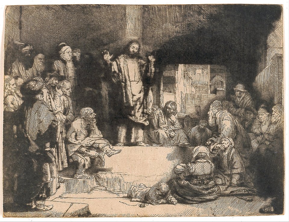 Rembrandt Harmensz. van Rijn - Christ Preaching (La Petite Tombe ...