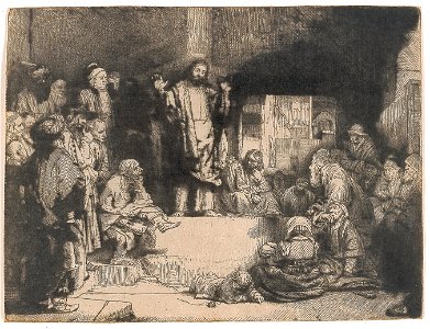 Rembrandt Harmensz. van Rijn - Christ Preaching (La Petite Tombe) - Google Art Project