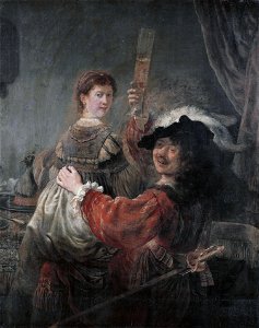 Rembrandt - Rembrandt and Saskia in the Scene of the Prodigal Son - Google Art ProjectFXD. Free illustration for personal and commercial use.