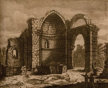 Remains of church of Saint George in Lydda (Lod) - Bruyn Cornelis De - 1714