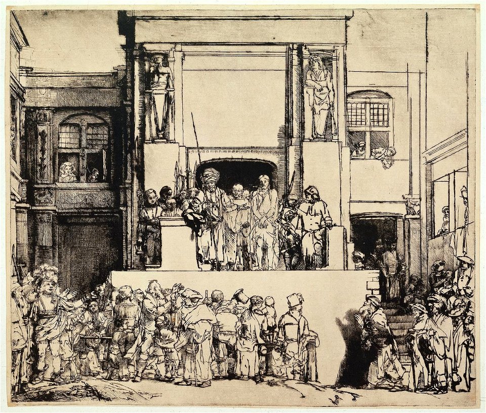 Rembrandt Christus aan het volk getoond