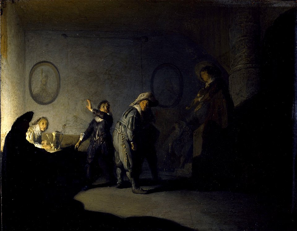 Rembrandt van Rijn - Interior with Figures (ca.1628)