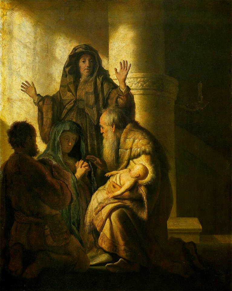 Rembrandt - Simeon and Anna Recognize the Lord in Jesus - WGA19102
