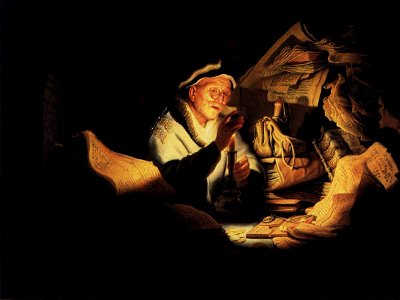 Rembrandt - Parable of the Rich Man - WGA19247. Free illustration for personal and commercial use.
