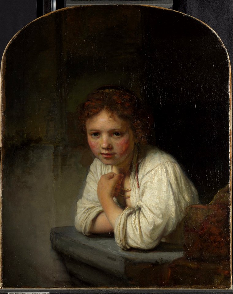 Rembrandt Harmensz van Rijn - Girl at a Window - Google Art Project (543189)