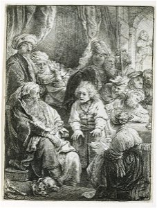 Rembrandt van Rijn - Joseph Telling His Dreams - Google Art Project. Free illustration for personal and commercial use.