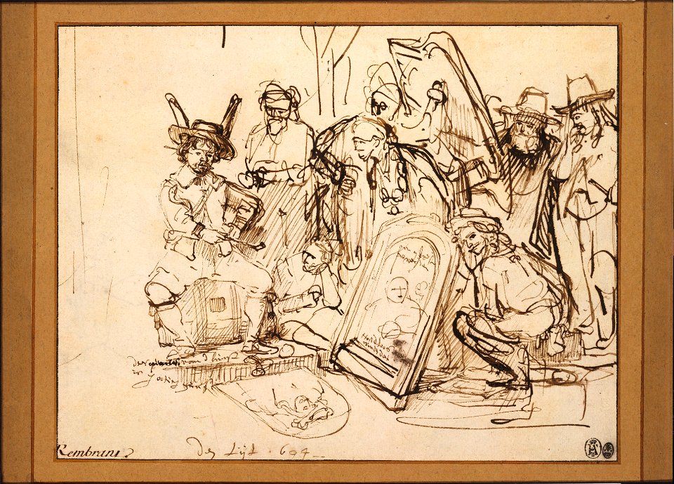 Rembrandt Satire on Art Criticism