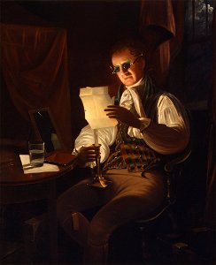 Rembrandt Peale - Man Reading by Candlelight - 59.187 - Detroit Institute of Arts. Free illustration for personal and commercial use.