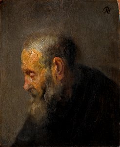 Rembrandt van Rijn - Study of an Old Man in Profile - Google Art Project. Free illustration for personal and commercial use.