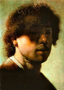 Rembrandt-self-portrait-1628. Free illustration for personal and commercial use.
