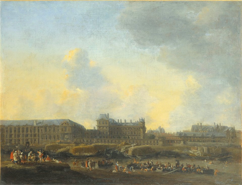 Renier Zeeman - Le Louvre et l'Hôtel de Bourbon, vus de la rive gauche, vers 1650 - P1705 - Musée Carnavalet