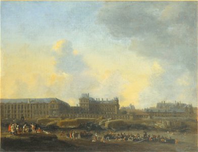 Renier Zeeman - Le Louvre et l'Hôtel de Bourbon, vus de la rive gauche, vers 1650 - P1705 - Musée Carnavalet