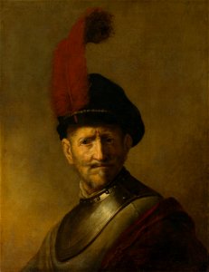 Portret van een man, misschien Rembrandts vader, Harmen Gerritsz. van Rijn Rijksmuseum SK-A-358. Free illustration for personal and commercial use.