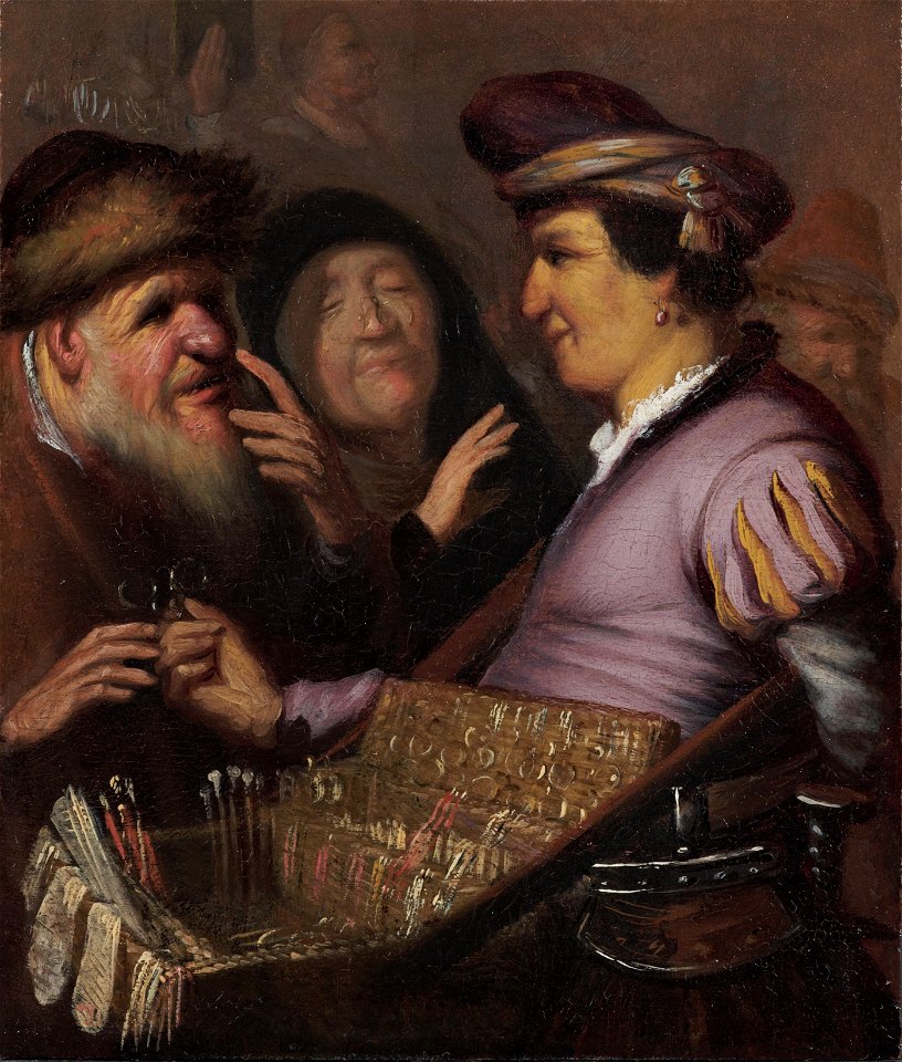 Rembrandt van Rijn, The spectacle-pedlar, circa 1624–1625, Museum De Lakenhal, Leiden