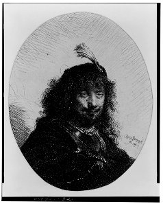 Rembrandt with plumed cap and lowered sabre) - Rembrandt, 1634 LCCN2004665141