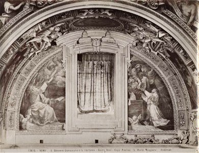 Reni - Lanfranco - San Giovanni Damasceno guarito da un angelo, Apparizione della Madonna a sant'Ildefonso, Basilica di S. Maria Maggiore
