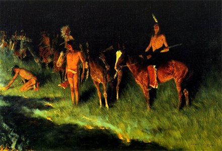 Frederic Remington The Grass Fire