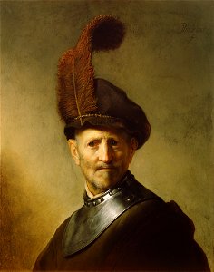 Rembrandt Harmensz. van Rijn (Dutch - An Old Man in Military Costume - Google Art Project. Free illustration for personal and commercial use.