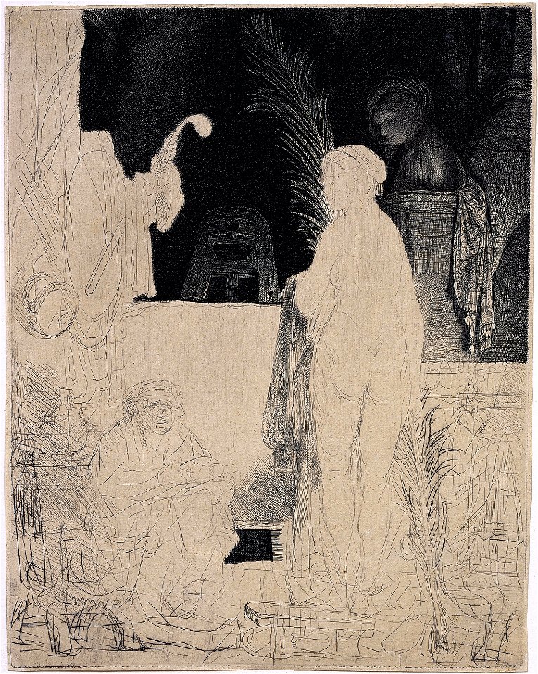 Rembrandt van Rijn - The Artist Drawing from a Model