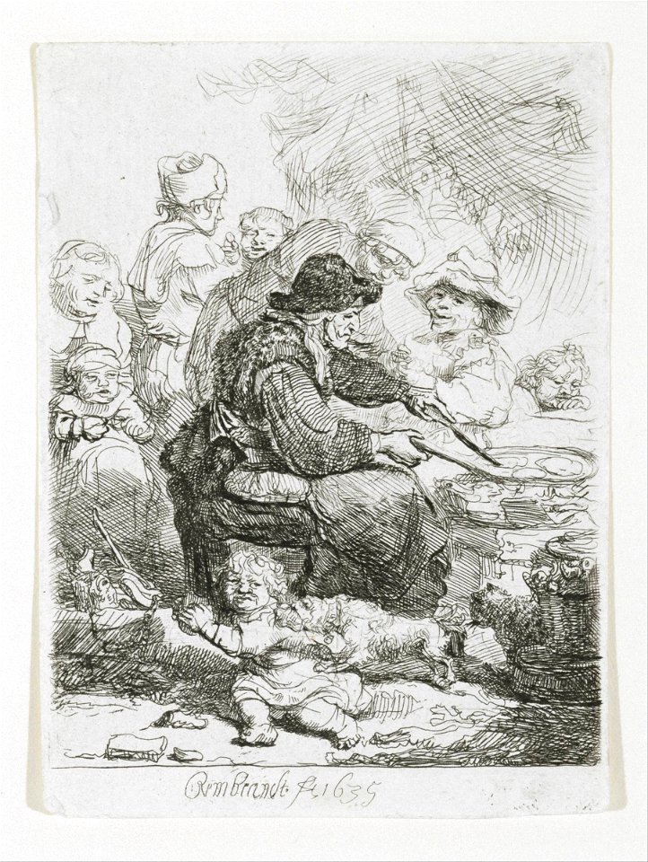 Rembrandt van Rijn - The Pancake Woman - Google Art Project