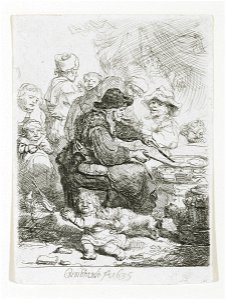 Rembrandt van Rijn - The Pancake Woman - Google Art Project. Free illustration for personal and commercial use.