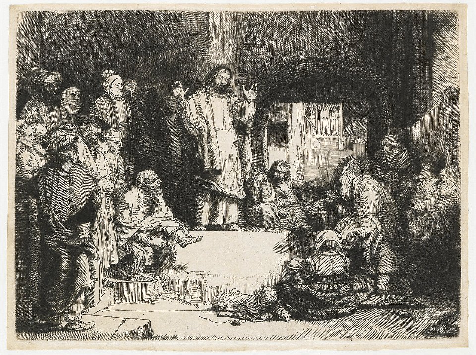 Rembrandt, Christ Preaching (La Petite Tombe), circa 1652, Rijksmuseum Amsterdam