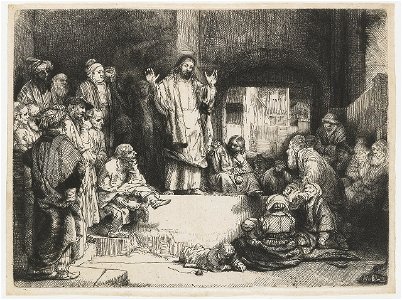 Rembrandt, Christ Preaching (La Petite Tombe), circa 1652, Rijksmuseum Amsterdam