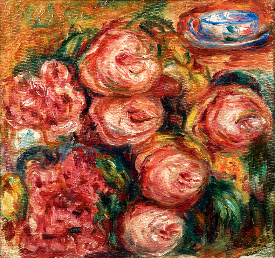 Renoir - COMPOSITION AUX ROSES ET À LA TASSE DE THÉ