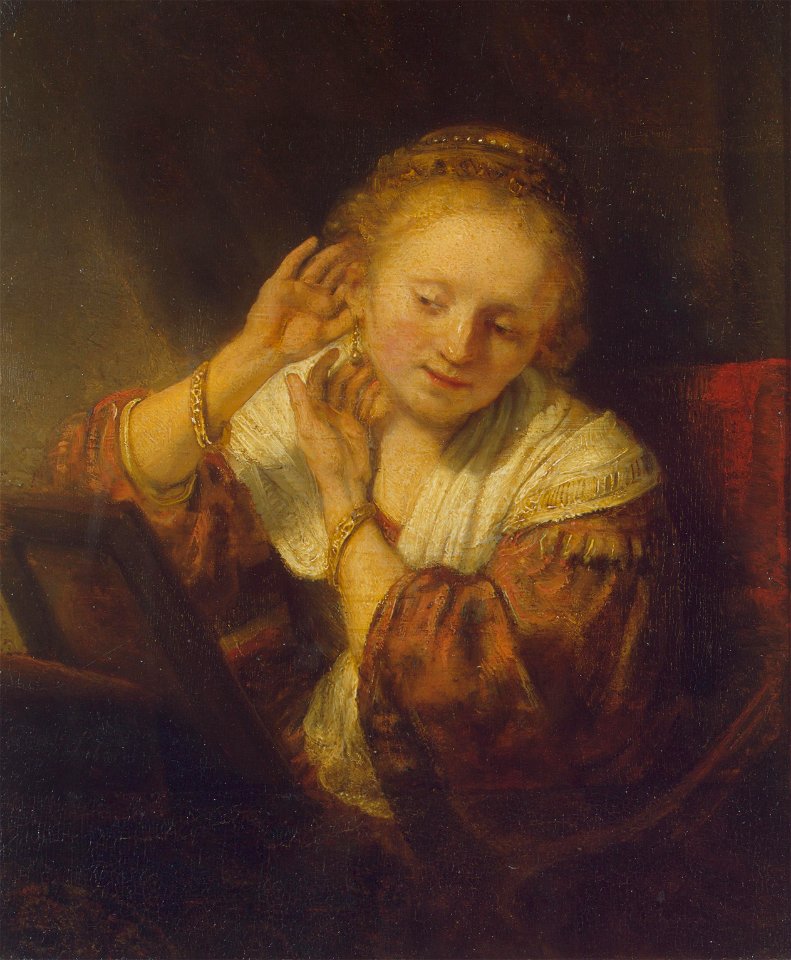 Rembrandt Woman with a Mirror