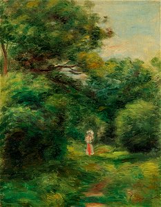 Renoir - ALLÉE DANS UN BOIS, FEMME AVEC ENFANT DANS LES BRAS, 1900