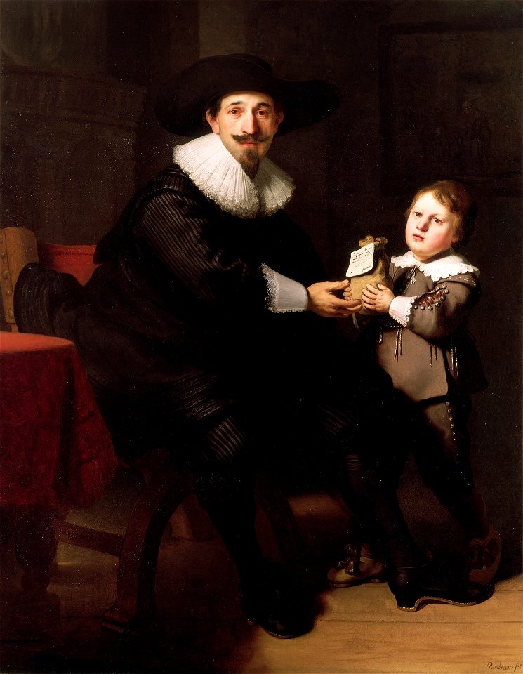 Jean Pellicorne con su hijo Caspar, por Rembrandt