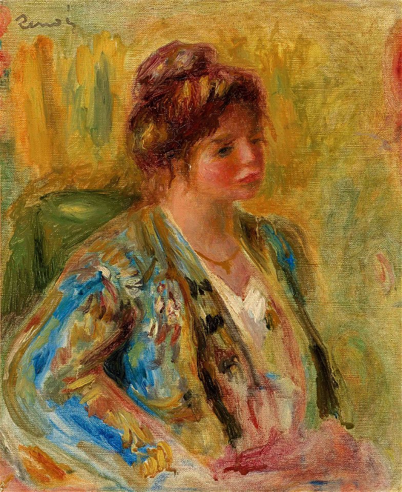 Renoir - Buste de femme en costume oriental, circa 1895