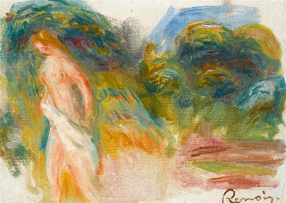 Renoir - FEMME NUE ET PAYSAGE, circa 1907