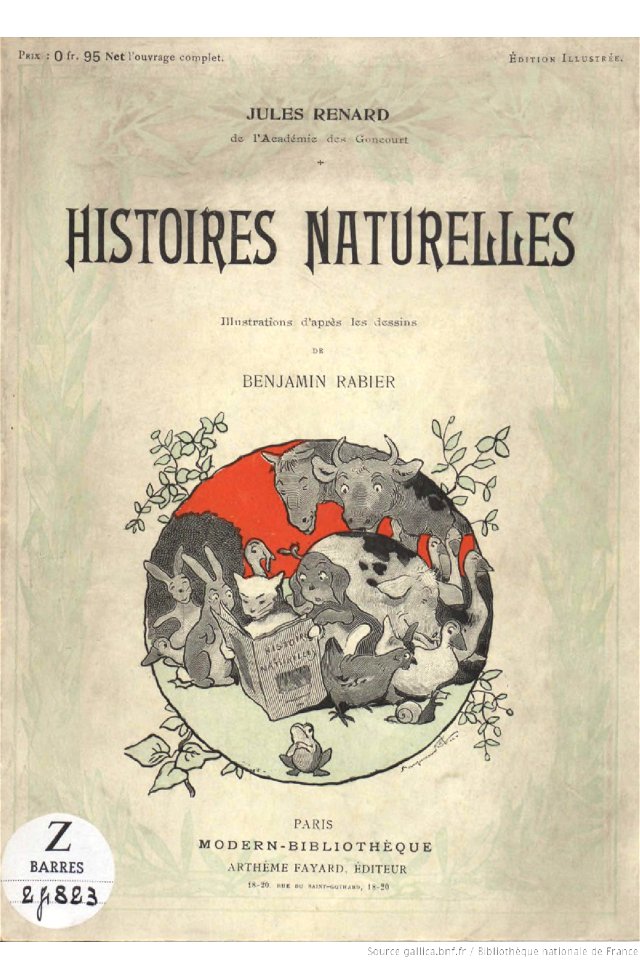 Renard - Histoires naturelles, 1909-1
