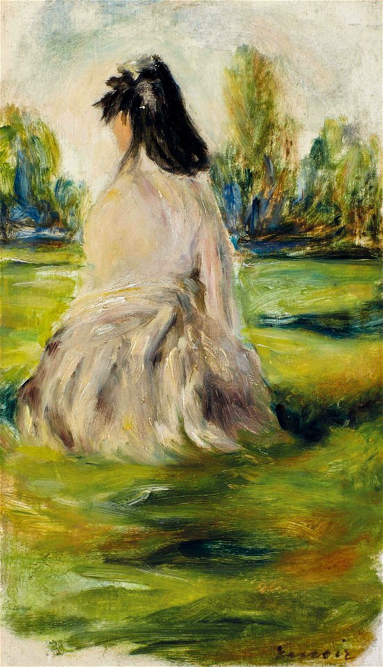Renoir - Jeune femme assise dans la campagne (Lise Tréhot), 1866