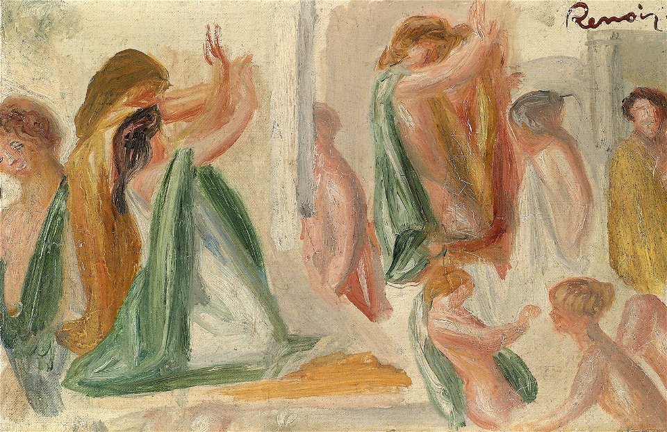 Renoir - Esquisse pour Oedipe (partie supérieure), 1895