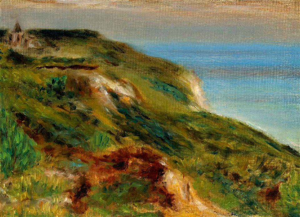 Renoir - L'église de Varengeville et les falaises, 1880