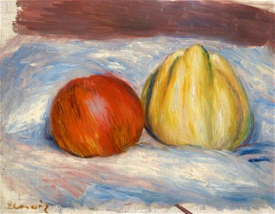 Renoir - Nature morte aux deux pommes, circa 1903-1905