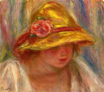 Renoir - Etude de femme au chapeau jaune