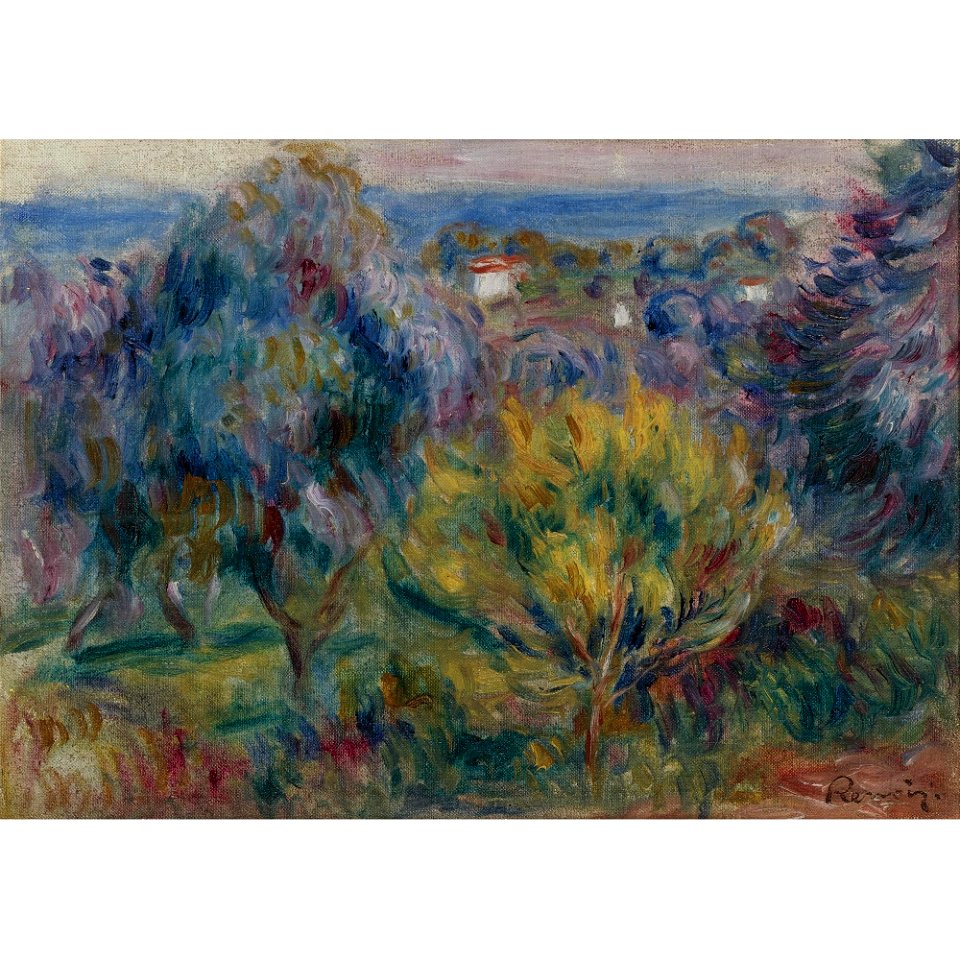 Renoir - PAYSAGE AVEC VUE SUR LA MER