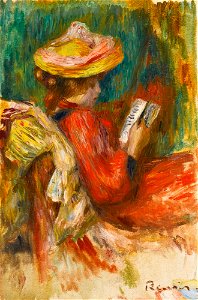 Renoir - JEUNE FILLE LISANT, circa 1895