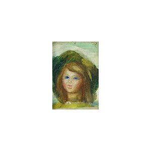 Renoir - JEUNE FILLE, 10.5 by 7.5cm