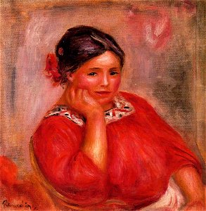 Renoir - gabrielle-in-a-red-blouse-1896.jpg!PinterestLarge. Free illustration for personal and commercial use.