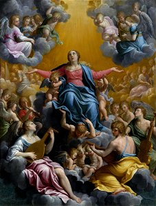 Guido Reni (1575-1642) The assumption of the Virgin Mary. Free illustration for personal and commercial use.