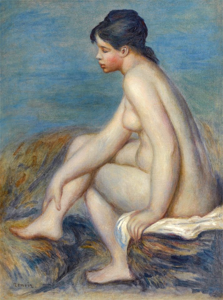 Renoir - BAIGNEUSE (ASSISE), circa 1882